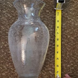 Vintage Crackled Glass Vase